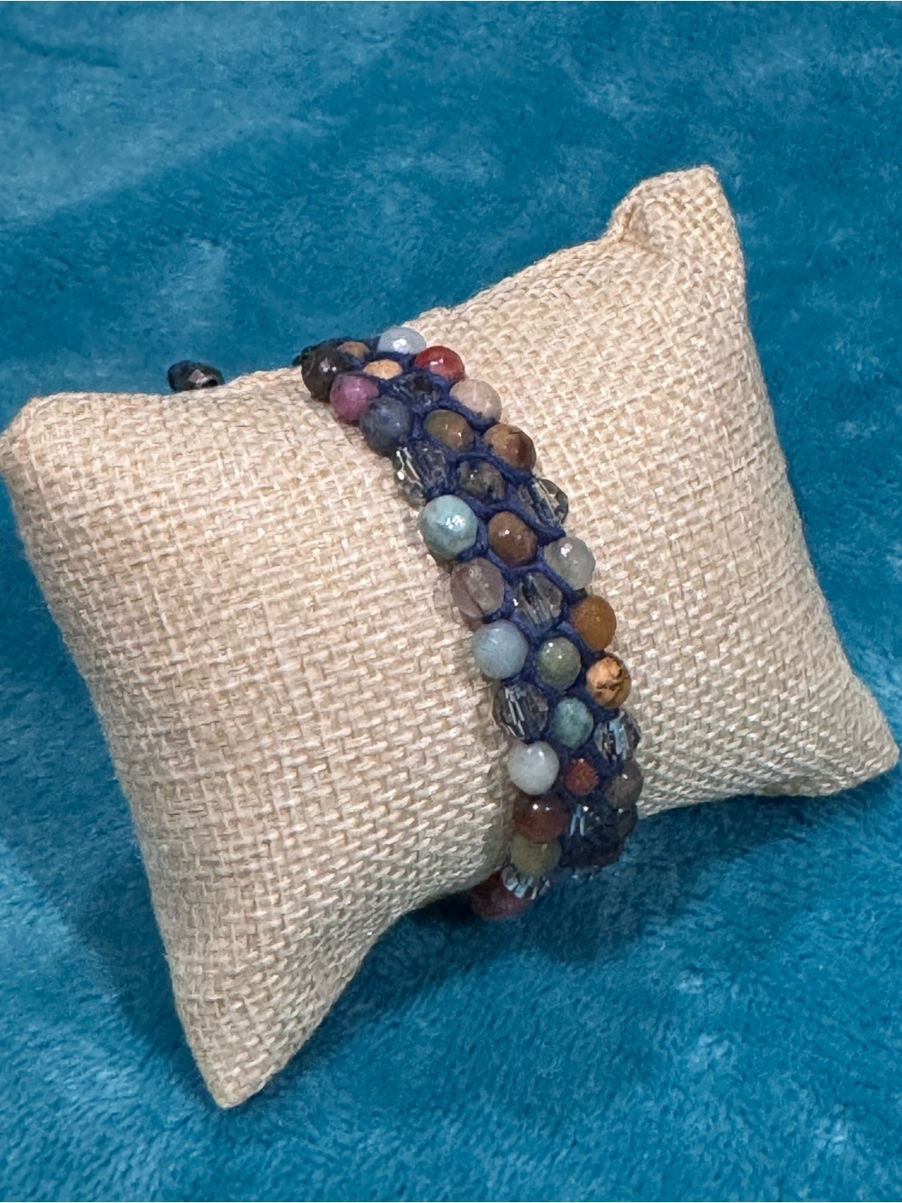 Adjustable Multicolor Beaded Cord Bracelet